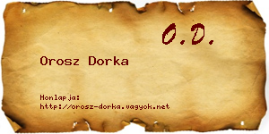 Orosz Dorka névjegykártya